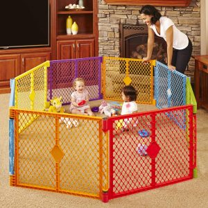 Toddleroo by North States Superyard Colorplay Free Standing Baby Gates